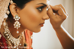 Adorable indian bride getting ready Adorable indian bride getting ready