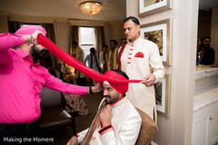 Charming indain groom getting ready scene Charming indain groom getting ready scene