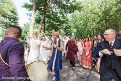 Indian groom's baraat procession. indian wedding baraat,baraat procession,pre- wedding celebrations,indian groom