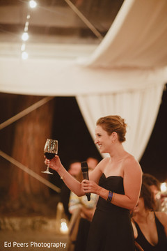 Indian wedding guest making a toast indian wedding reception,indian wedding reception photography