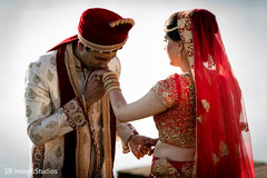 Indian bride and groom tender moment Indian bride and groom tender moment