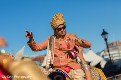 Indian groom riding baraat horse Indian groom riding baraat horse