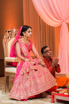 Gorgeous Indian bride with her father at the wedding ceremony. indian bride,indian wedding ceremony,madhuparka ritual