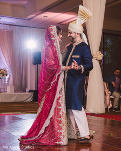 Indian lovebirds having their first dance. Indian lovebirds having their first dance.