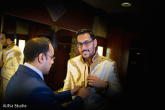 Indian groom getting ready scene Indian groom getting ready scene