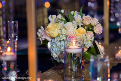 Romantic Indian wedding floral centerpiece. Romantic Indian wedding floral centerpiece.