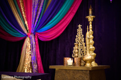 Indian pre-wedding sangeet golden decoration. indian mandap,sangeet mandap,indian pre-wedding decorations