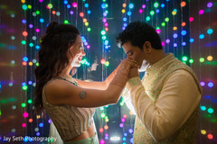 Elegant Indian bride and groom posing for photo shoot. Elegant Indian bride and groom posing for photo shoot.