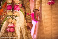 Indian bride 's stunning garland. Indian bride 's stunning garland.
