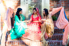 Indian bride getting ready putting her Kalires. Indian bride getting ready putting her Kalires.