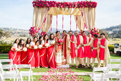 Colorful indian wedding photo bridal sari,indian bridesmaids fashion