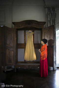 Indian bride admiring dress Indian bride admiring dress