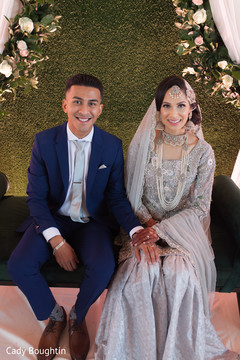 Indian bride and groom's wedding portrait Indian bride and groom's wedding portrait
