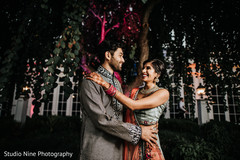 Colorful Indian bride and groom's outdoor capture. Colorful Indian bride and groom's outdoor capture.