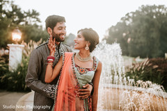 Indian bride and groom looking at each other capture. Indian bride and groom looking at each other capture.