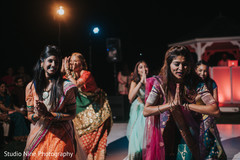 Phenomenal Indian's bridesmaids dancing portrait. Phenomenal Indian's bridesmaids dancing portrait.