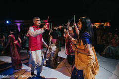 Parents and friends at the sangeet celebration dance. Parents and friends at the sangeet celebration dance.