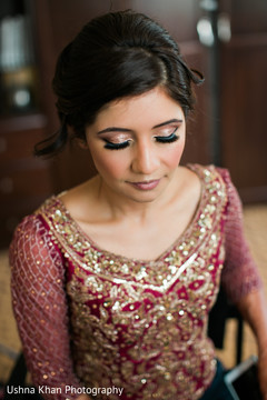 Beautiful Indian bride being dolled up for her ceremony. Beautiful Indian bride being dolled up for her ceremony.