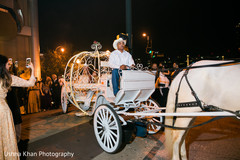 Indian wedding carriage leaving with bride and groom. Indian wedding carriage leaving with bride and groom.