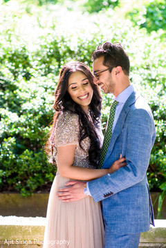 Lovely Indian wedding couple smiling. Lovely Indian wedding couple smiling.