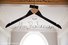 Beautiful personalized Indian groom sherwani hanger. Beautiful personalized Indian groom sherwani hanger.