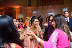 Indian bride enjoying her wedding with friends. Indian bride enjoying her wedding with friends.