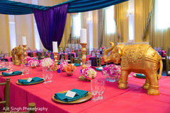 Perfect Indian pre-wedding table decoration. indian pre-wedding decor,indian wedding table setup,indian wedding elephant table decor
