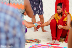 Indian bride's pre-wedding ritual indian wedding gallery,pre- wedding celebrations,haldi ceremony,indian bride