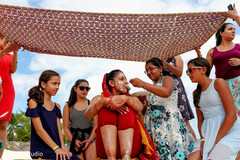 Sweet indian bride during haldi indian wedding gallery,pre- wedding celebrations,haldi ceremony,indian bride