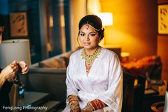 Indian bride getting ready scene Indian bride getting ready scene