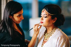 Lovely bride getting her makeup done Lovely bride getting her makeup done