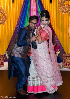 Fun Indian bride and groom photo. Fun Indian bride and groom photo.