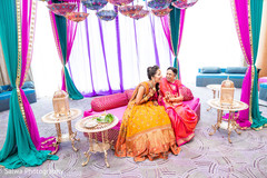 Lovely mandap decoration for the mehndi party. Lovely mandap decoration for the mehndi party.