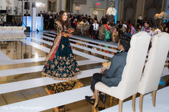 Lovely Indian wedding bride saying some words to her groom. indian bride and groom,indian wedding reception fashion,indian wedding details