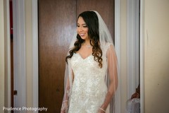 Dreamy indian bride in white wedding dress bridal hair and makeup,bridal fashion
