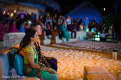 Indian lovebirds enjoying sangeet celebration indian wedding gallery,sangeet,pre-wedding celebrations,indian bride and groom