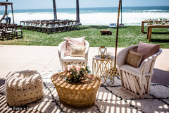 Dreamy Indian wedding beach side seats decoration. Dreamy Indian wedding beach side seats decoration.