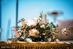 Dreamy Indian wedding reception table flower decoration. Dreamy Indian wedding reception table flower decoration.