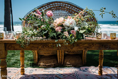 Lovely Indian bride and grooms table decoration. indian wedding flower decoration,indian wedding table decor,indian wedding bride and grooms table