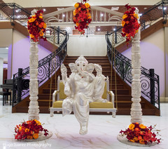 Stunning Indian ceremony Ganesha Puja decoration. Stunning Indian ceremony Ganesha Puja decoration.