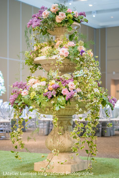 Indian wedding fountain flower decoration capture. Indian wedding fountain flower decoration capture.