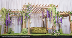 Delightful Indian wedding reception mandap setup. indian wedding flowers decor,indian wedding table setup,indian wedding reception,indian wedding mandap