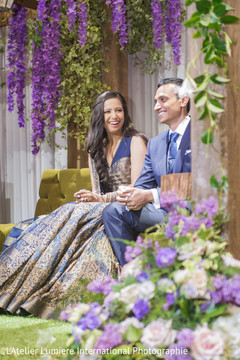 Gorgeous Indian bride and groom smiling. indian wedding reception,indian wedding fashion,indian bride and groom