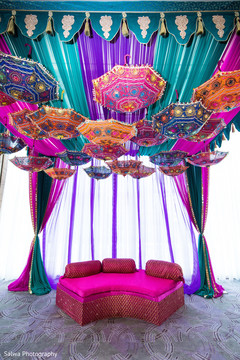 Magnificent Indian mehndi mandap decoration. Magnificent Indian mehndi mandap decoration.