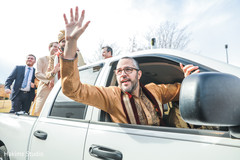 Indian wedding guest capture while baraat.