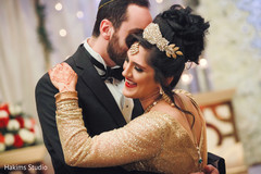 Lovely Indian bride and groom's dance. indian wedding reception fashion,indian bride and groom,indian wedding hair and makeup