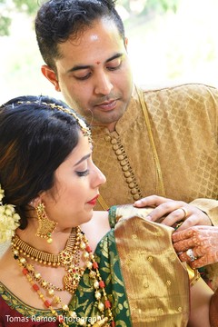 Lovely Indian bride and groom portrait. indian bride and groom,indian wedding hair and makeup,indian wedding fashion