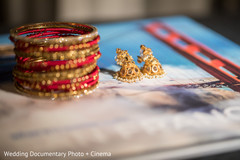 Red and golden Indian brides jewelry for wedding ceremony. Red and golden Indian brides jewelry for wedding ceremony.