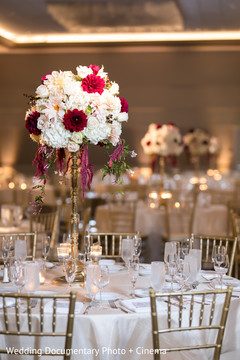 Marvelous Indian wedding reception floral centerpiece decoration. Marvelous Indian wedding reception floral centerpiece decoration.