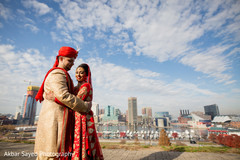 Joyful Indian bride and groom holding each other capture. indian wedding ceremony fashion,indian bride and groom,indian wedding traditional outfits
